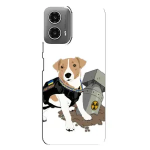 Чехол с принтом Собаки Патрон для Motorola MOTO G34 (Пёс Патрон с ракетой)