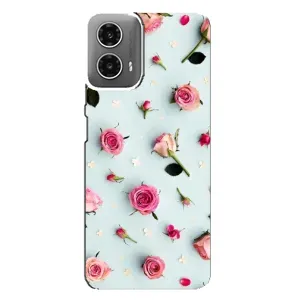 Чехлы с принтом Розочки для Motorola MOTO G34 (Разные цветы)