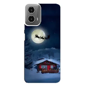 Чехол Санта Клаус для Motorola MOTO G34 (Санта)