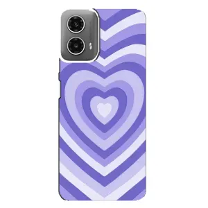 Чехлы с тематикой "Маленькие Сердечки" на Motorola MOTO G34 (Сердце фиолет)