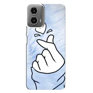 Чехлы (Знак сердечка) на Motorola MOTO G34 (Сердечка знак)