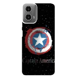 Чехол с Щитом Капитана Америки на Motorola MOTO G34 (Щит Капитана)