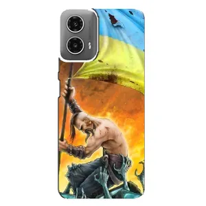 Чохол з картинкою (Патріотичний КОЗАК) на Motorola MOTO G34 (Сильний КОЗАК)