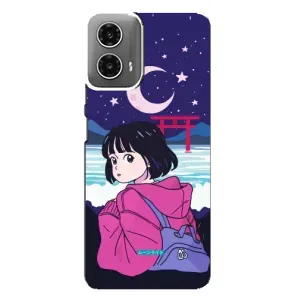 Чехол с персонажами АНИМЕ на Motorola MOTO G34 (Синобу Миякэ)