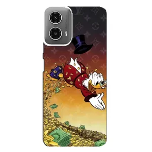 Силиконовый чехол для Motorola MOTO G34 (Скрудж Луи Виттон)