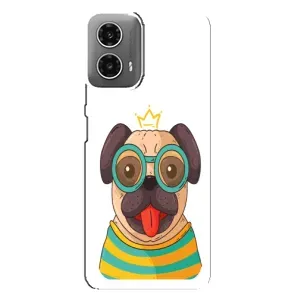 Бампер для Motorola MOTO G34 с картинкой "Песики" (Собака Король)