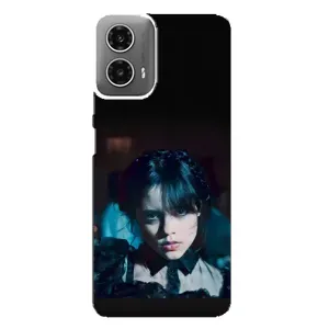 Чехлы с принтом Уэнсдей на Motorola MOTO G34 (Танец Уэнсдей)