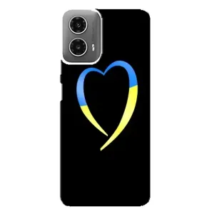 Силиконовый Чехол на Motorola MOTO G34 (Я-Украина) (Украинское сердце)