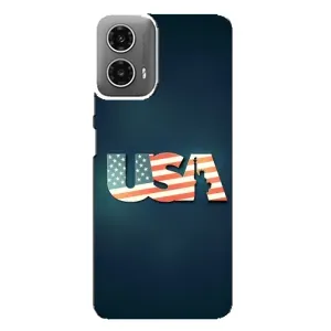 Чехол Флаг USA для Motorola MOTO G34 (USA)