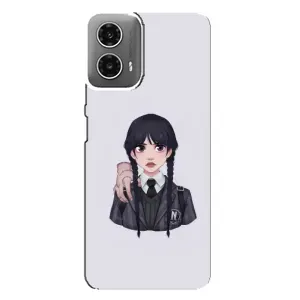 Чехлы с принтом Уэнсдей на Motorola MOTO G34 (Вещь Венсдей)