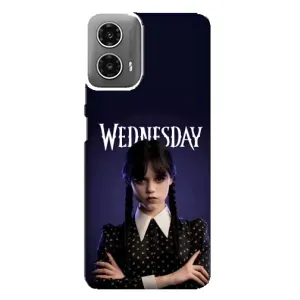 Чехлы с принтом Уэнсдей на Motorola MOTO G34 (Wednesdey)