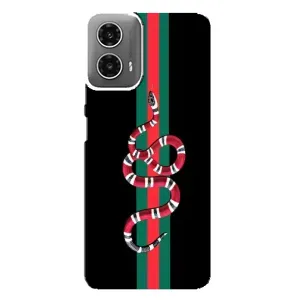 Чехлы Бренд GUCCI для Motorola MOTO G34 (Змей Гуччи)