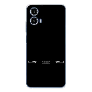 Силиконовый бампер с картинкой машины на Motorola Moto G35 (Силует Audi)