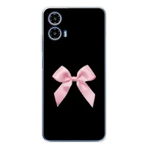 Чехол банты для Motorola Moto G35 (Бант на черном)