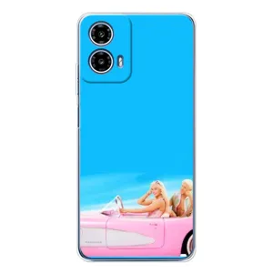 Силиконовый Чехол Барби Фильм на Motorola Moto G35 (Барби и Кен)