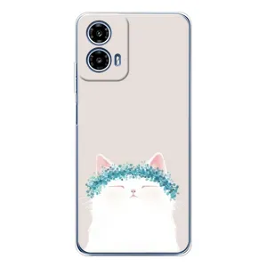 Чехол на тематику: Коты для Motorola Moto G35 (Белый котик)