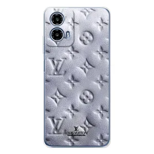 Текстурный Чехол Louis Vuitton для Моторола Мото G35 (Белый ЛВ)