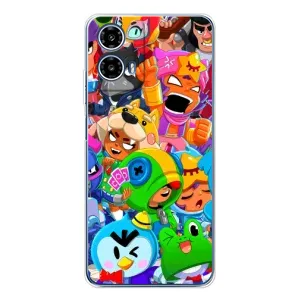 Силиконовый Чехол на Motorola Moto G35 с картинкой Brawl Stars (Brawl-Stars)
