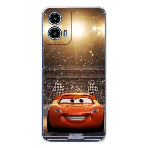 Чехол с принтом Маквин для Motorola Moto G35 (Молния Маквин стадион)