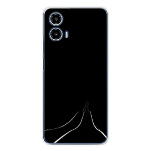 Чехол с картинками на черном фоне для Motorola Moto G35 (Дорога)