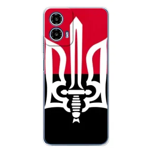 Чехлы УПА (Красно-Чёрный) на Motorola Moto G35 (Герб Украины)