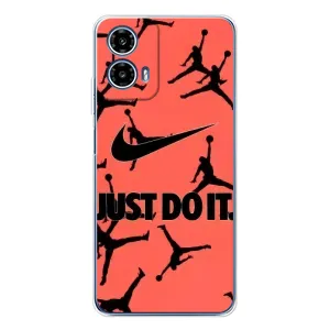 Силиконовый Чехол Nike Air Jordan на Моторола Мото G35 (Just Do It)
