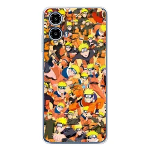 Чехлы с принтом Наруто на Motorola Moto G35 (Коллаж Наруто)
