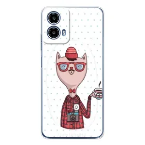 Чехол на тематику: Коты для Motorola Moto G35 (Кот аристократ)