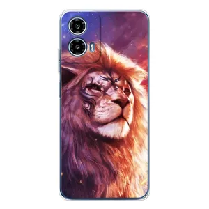 Чехол с картинкой на Motorola Moto G35 (Красочный ЛЕВ)