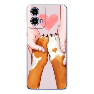 Чехол (ТПУ) Милые собачки для Motorola Moto G35 (Любовь к собакам)