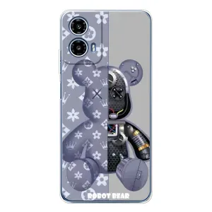Силиконовый чехол для Motorola Moto G35 (Медведь Louis Vuitton)