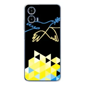 Чехол на Motorola Moto G35 Украинский дизайн (Мир для Украины)
