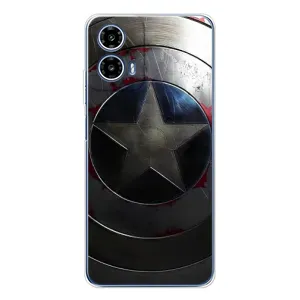 Чехол с Щитом Капитана Америки на Motorola Moto G35 (Ретро Щит Капитана)