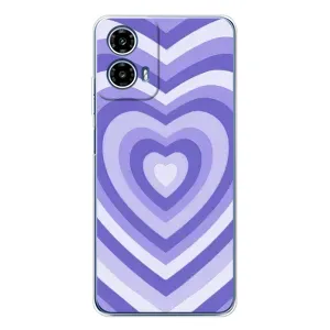 Чехлы с тематикой "Маленькие Сердечки" на Motorola Moto G35 (Сердце фиолет)