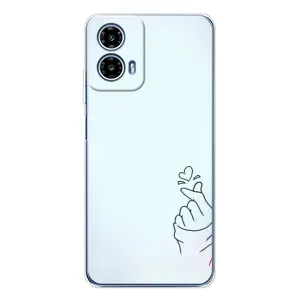 Чехлы (Знак сердечка) на Motorola Moto G35 (Сердце на голубом)