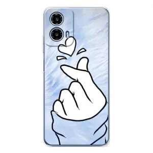Чехлы (Знак сердечка) на Motorola Moto G35 (Сердечка знак)