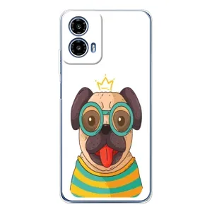 Бампер для Motorola Moto G35 с картинкой "Песики" (Собака Король)