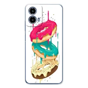 Чехол с изображением вкусной еды для Motorola Moto G35 (Сочные пончики)