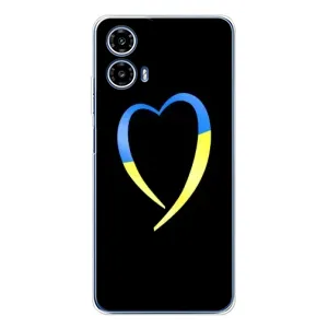 Силиконовый Чехол на Motorola Moto G35 (Я-Украина) (Украинское сердце)