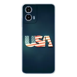 Чехол Флаг USA для Motorola Moto G35 (USA)