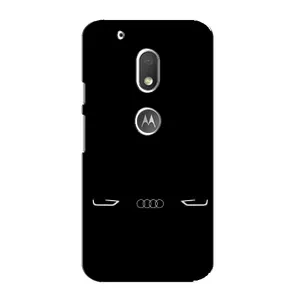 Силиконовый бампер с картинкой машины на Motorola MOTO G4 Play (Силует Audi)