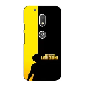 Чехол (TPU) с картинкой "Лого Пабг" на Мото Джи 4 Плей (Battlegrounds)