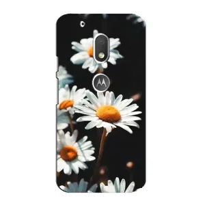 Чехол с ромашками на Motorola MOTO G4 Play (Белые ромашки)