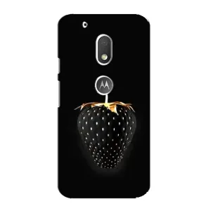 Чехол с изображением вкусной еды для Motorola MOTO G4 Play (Чёрная клубника)