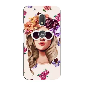 Чехол с картинкой Модные Девчонки Motorola MOTO G4 Play (Девушка в очках)