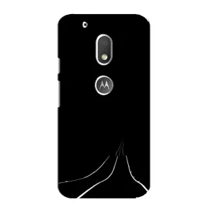 Чехол с картинками на черном фоне для Motorola MOTO G4 Play (Дорога)