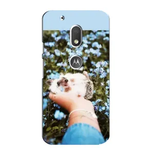 Чехлы с изображением разных животных для Motorola MOTO G4 Play (Ежик на руках)