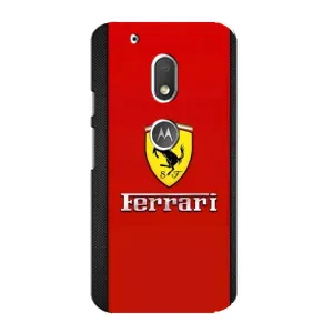 Силиконовый бампер с картинкой машины на Motorola MOTO G4 Play (Ferrari Logo)