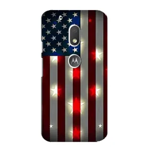 Чехол Флаг USA для Motorola MOTO G4 Play (Флаг США 2)