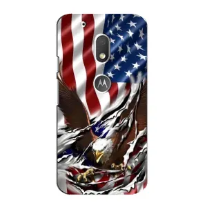 Чехол Флаг USA для Motorola MOTO G4 Play (Флаг USA)